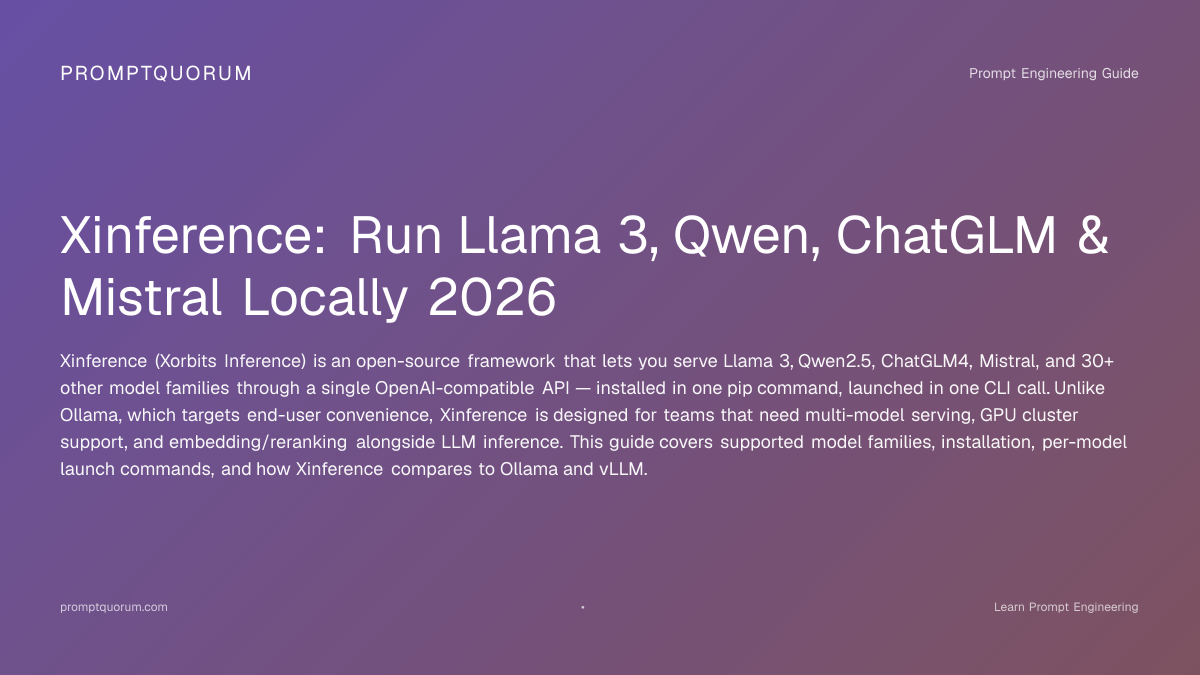 Xinference 2026: Llama 3, Qwen, ChatGLM & Mistral Setup