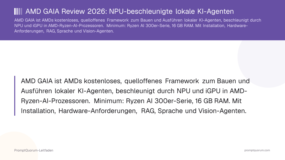 AMD GAIA Review 2026: NPU-beschleunigte lokale KI-Agenten