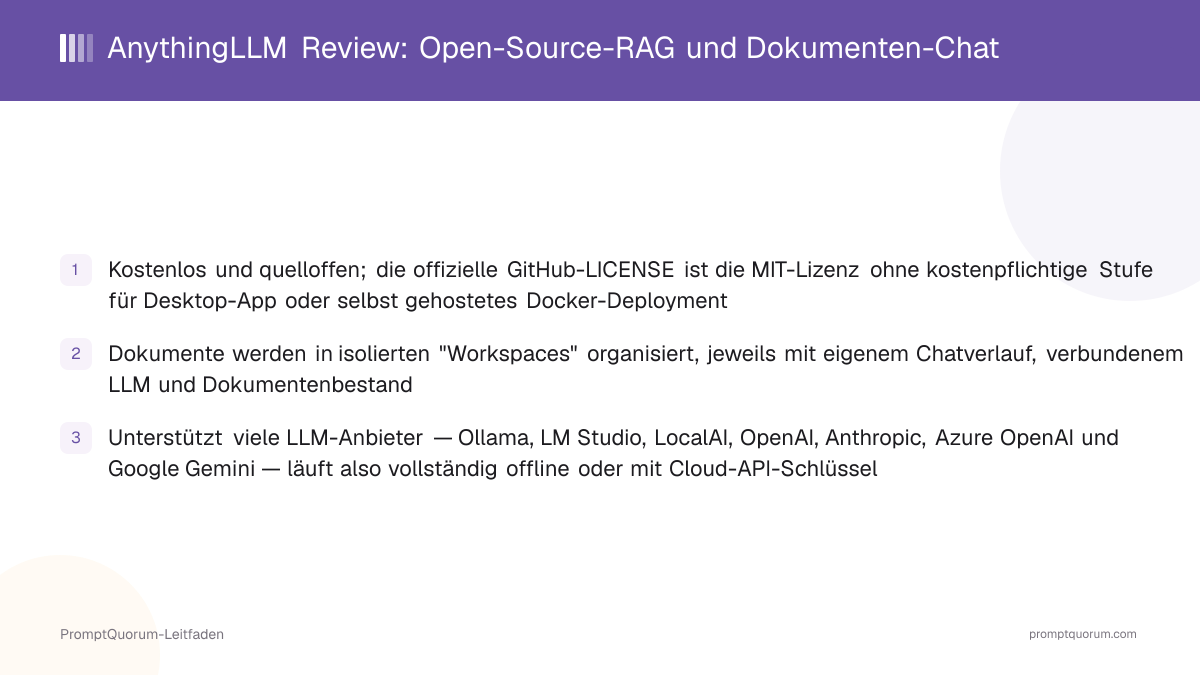 AnythingLLM Review: Open-Source-RAG und Dokumenten-Chat