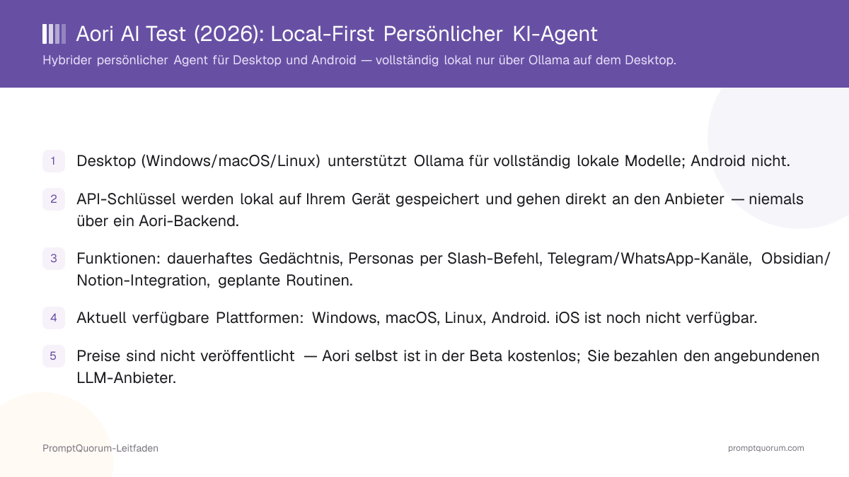 Aori AI Test (2026): Local-First Persönlicher KI-Agent für Desktop und Mobilgeräte
