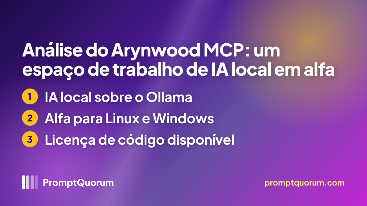 Análise do Arynwood MCP: um espaço de trabalho de IA local em alfa