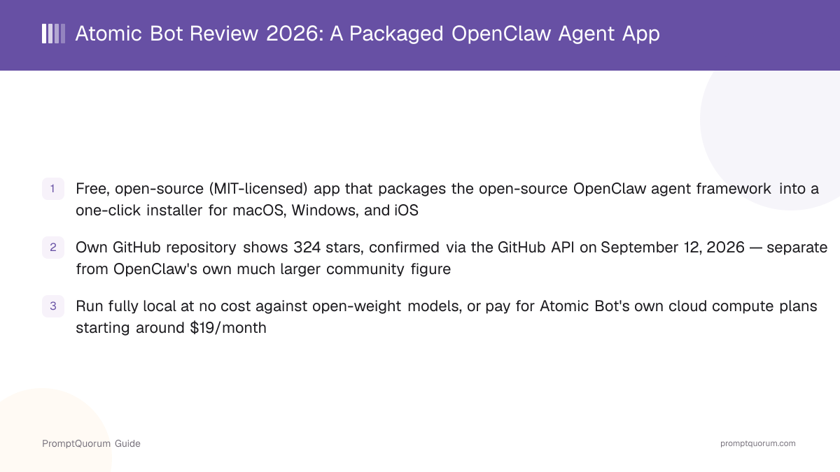 Atomic Bot Review 2026: A Packaged OpenClaw Agent App, Free Locally or Paid in the Cloud