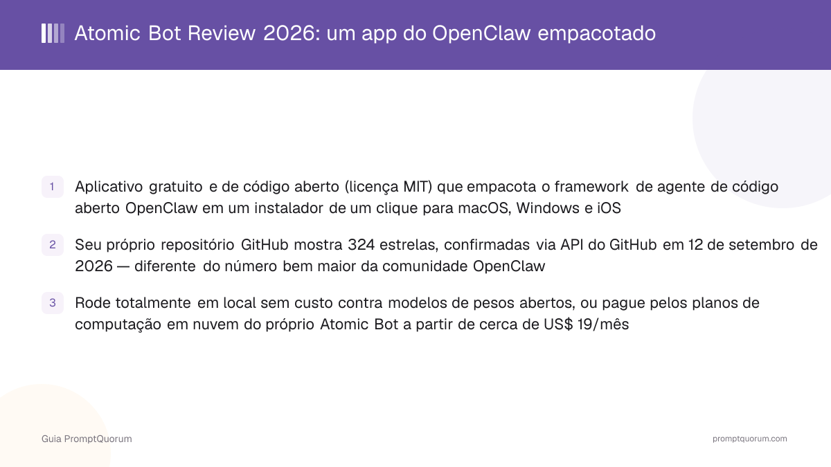Atomic Bot Review 2026: um app do OpenClaw empacotado, grátis localmente ou pago na nuvem