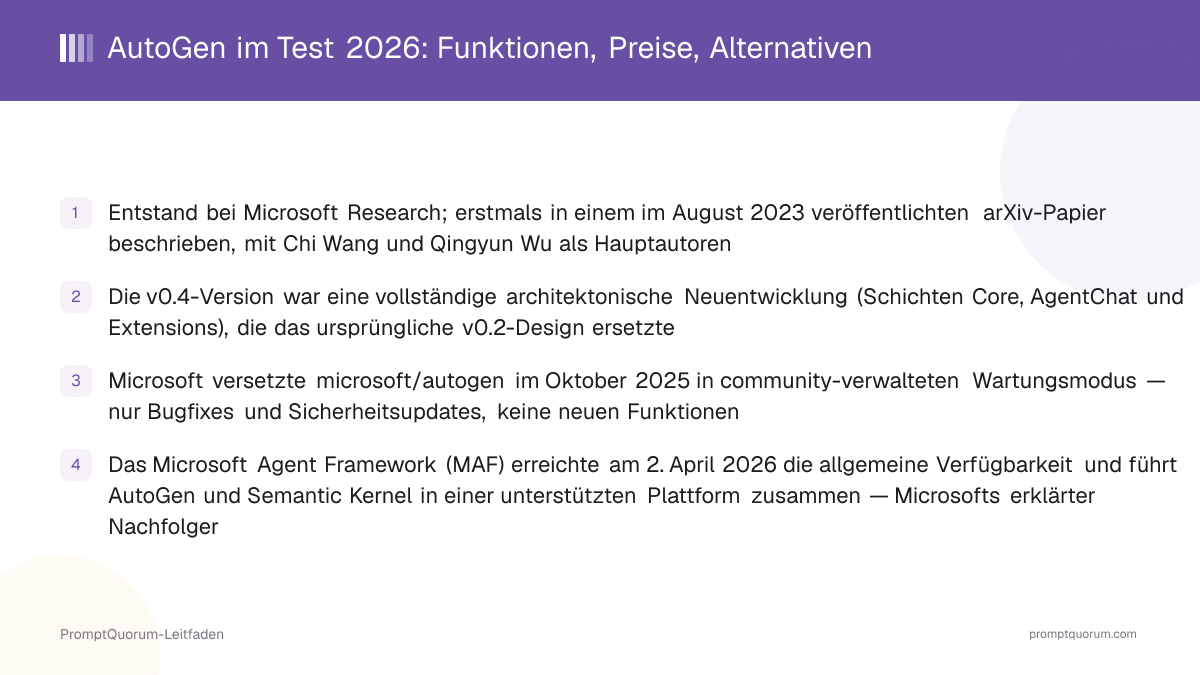 AutoGen im Test 2026: Wartungsmodus-Status & AG2-Fork