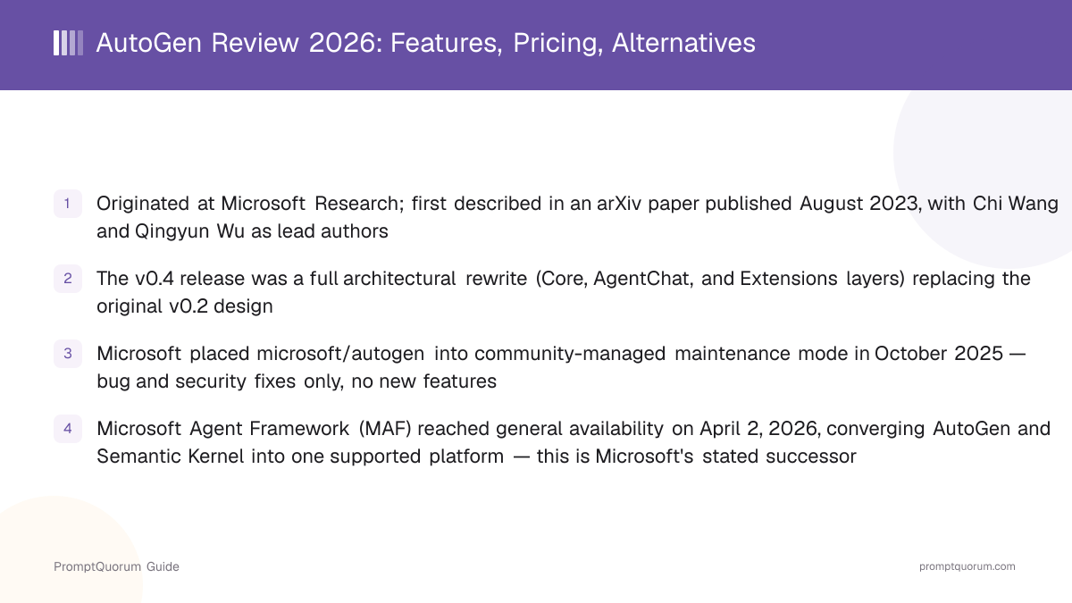 AutoGen Review 2026: Maintenance-Mode Status & AG2 Fork