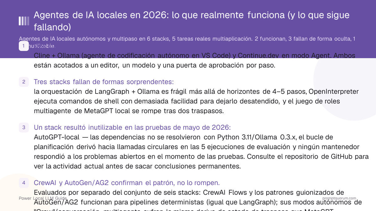 Agentes de IA locales en 2026: lo que realmente funciona (y lo que sigue fallando)