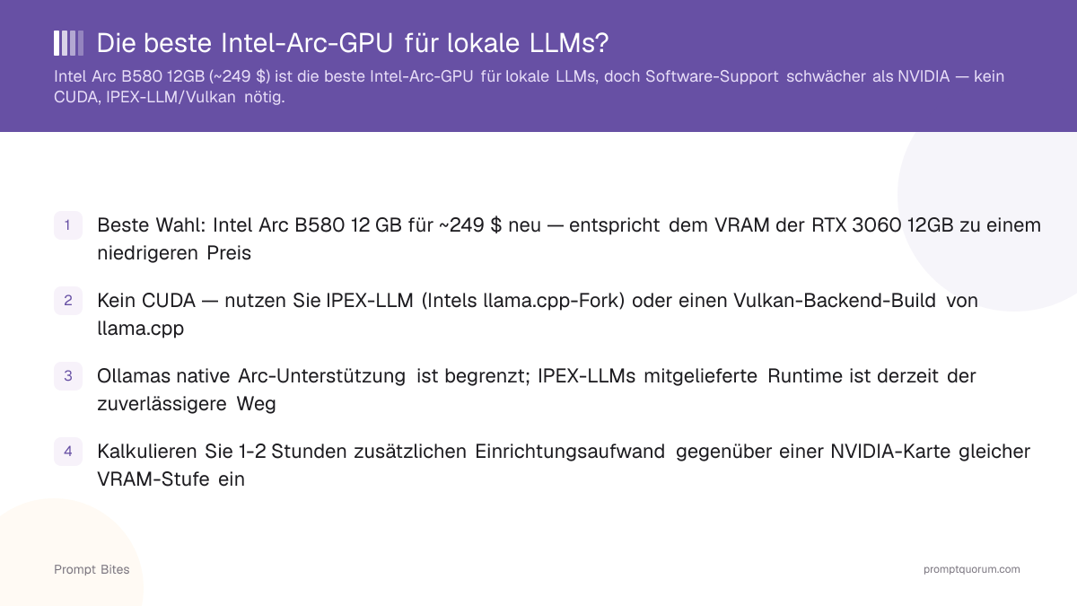 Die beste Intel-Arc-GPU für lokale LLMs?