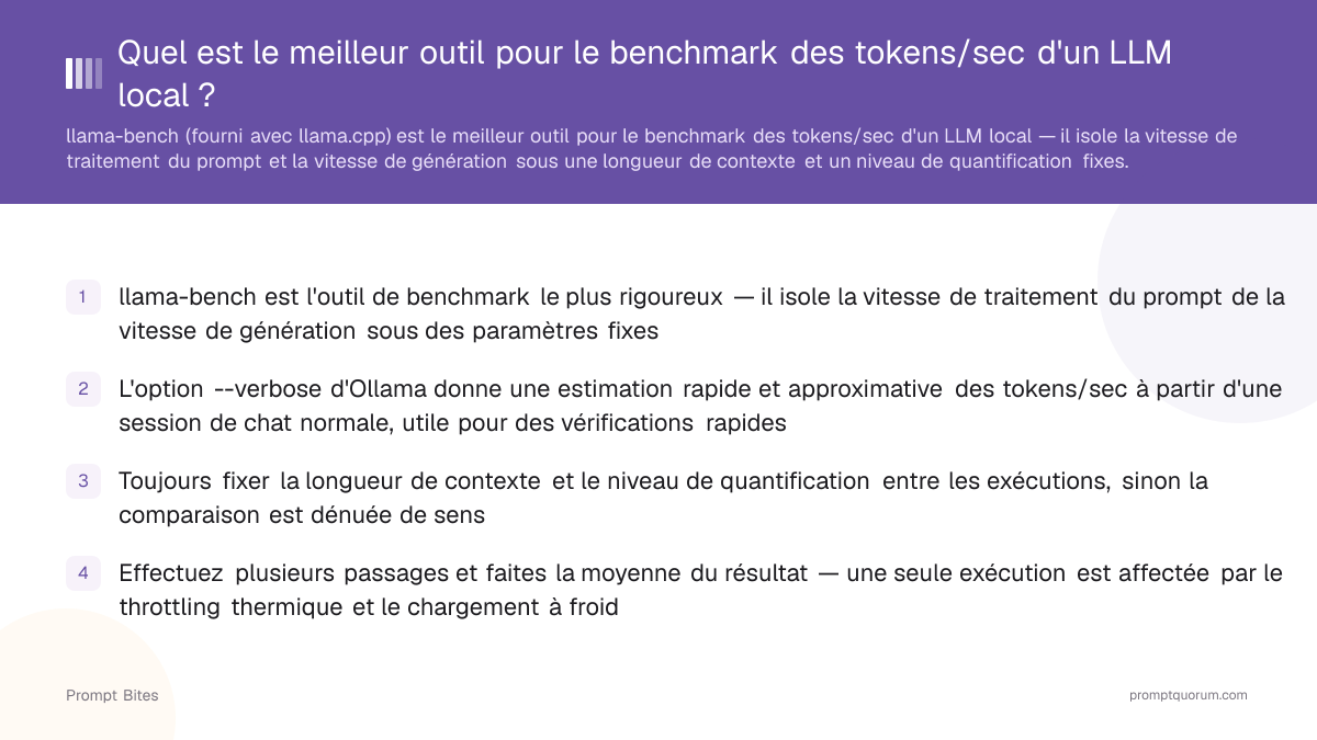 llama-bench : le meilleur outil pour mesurer la vitesse d'un LLM local