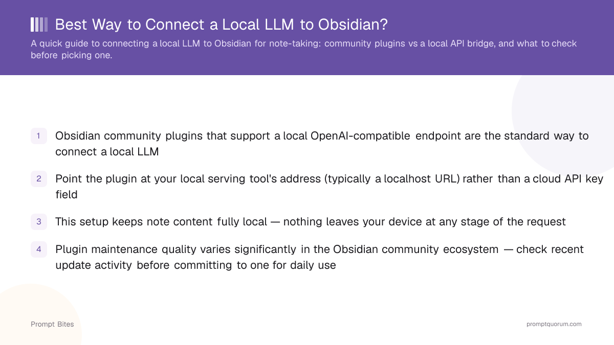 Best Local LLM + Obsidian Integration in 2026