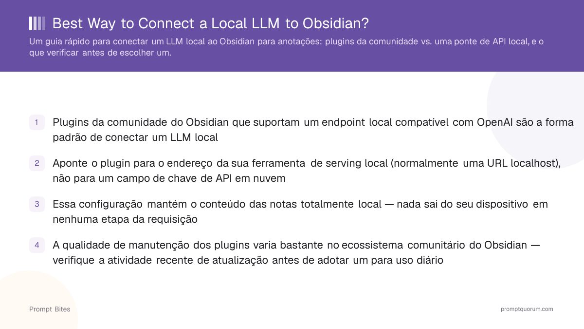 Melhor Integração de LLM Local + Obsidian em 2026