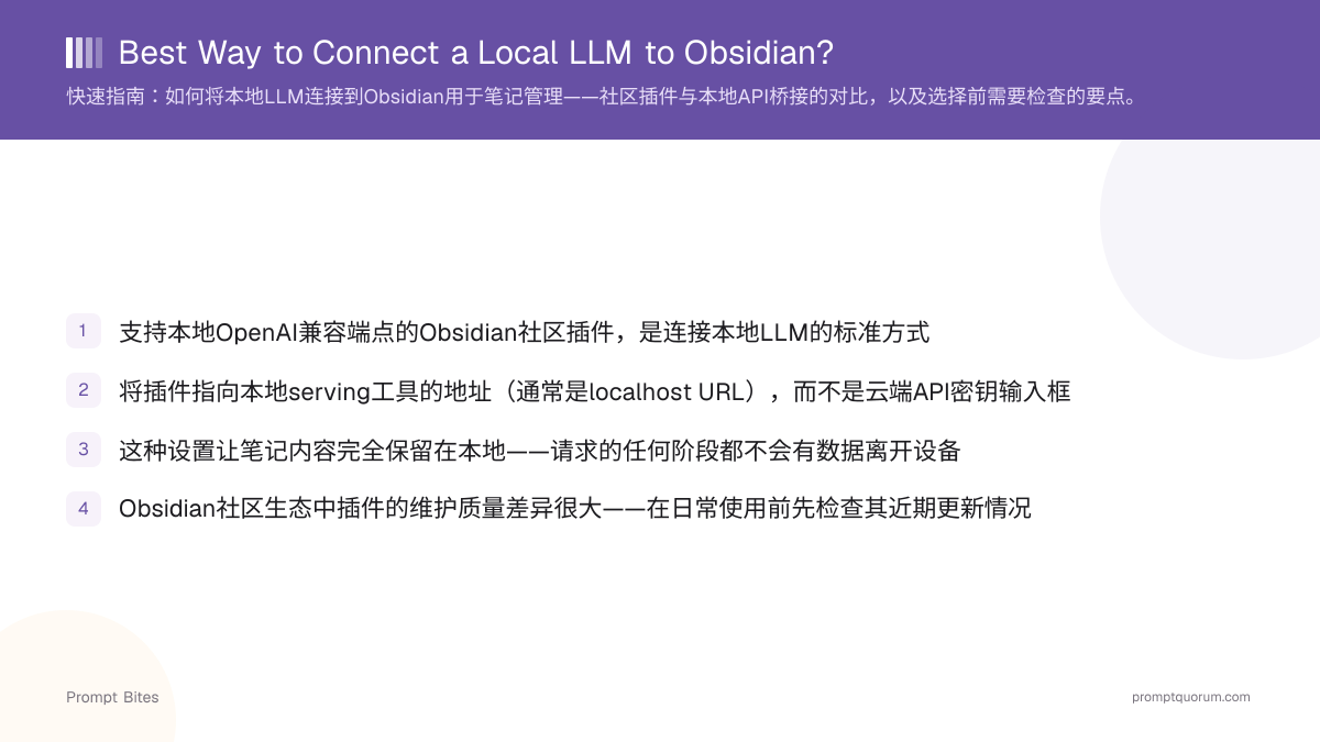 2026年最佳本地LLM + Obsidian集成方案