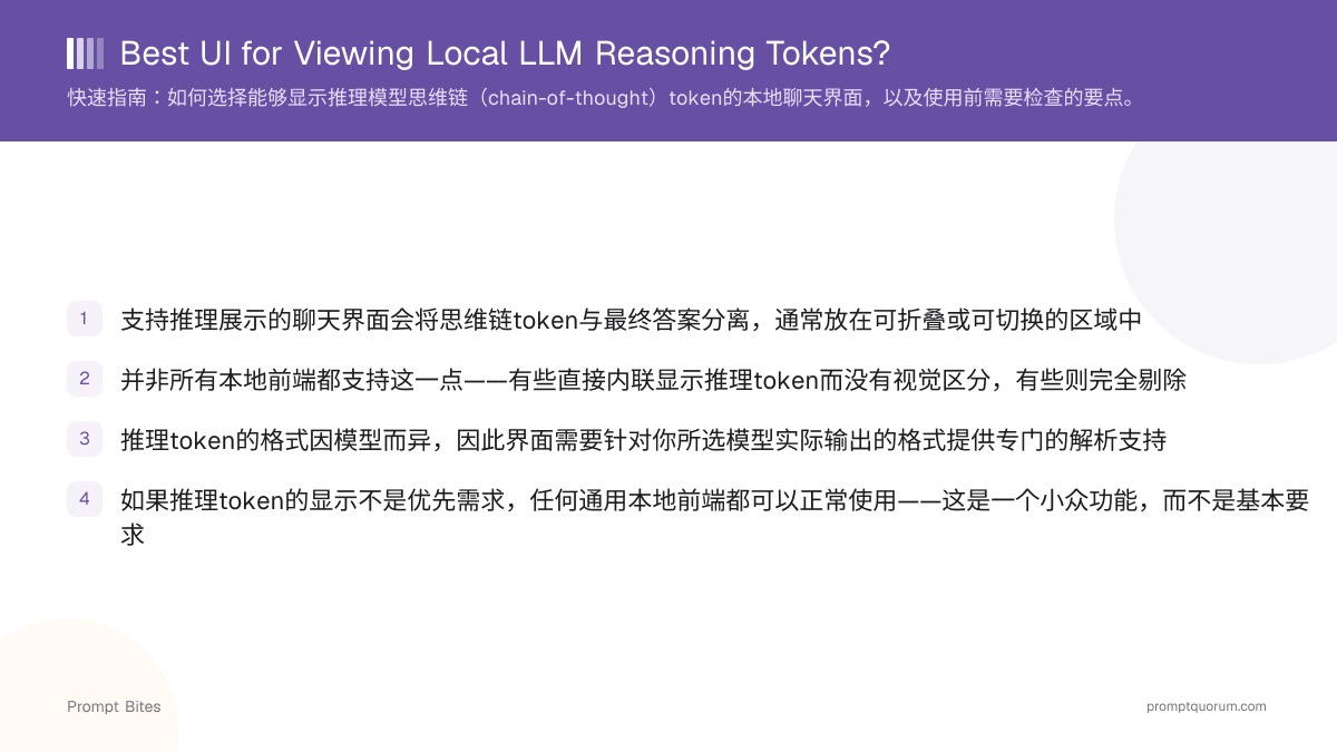 2026年最佳本地LLM推理token查看界面