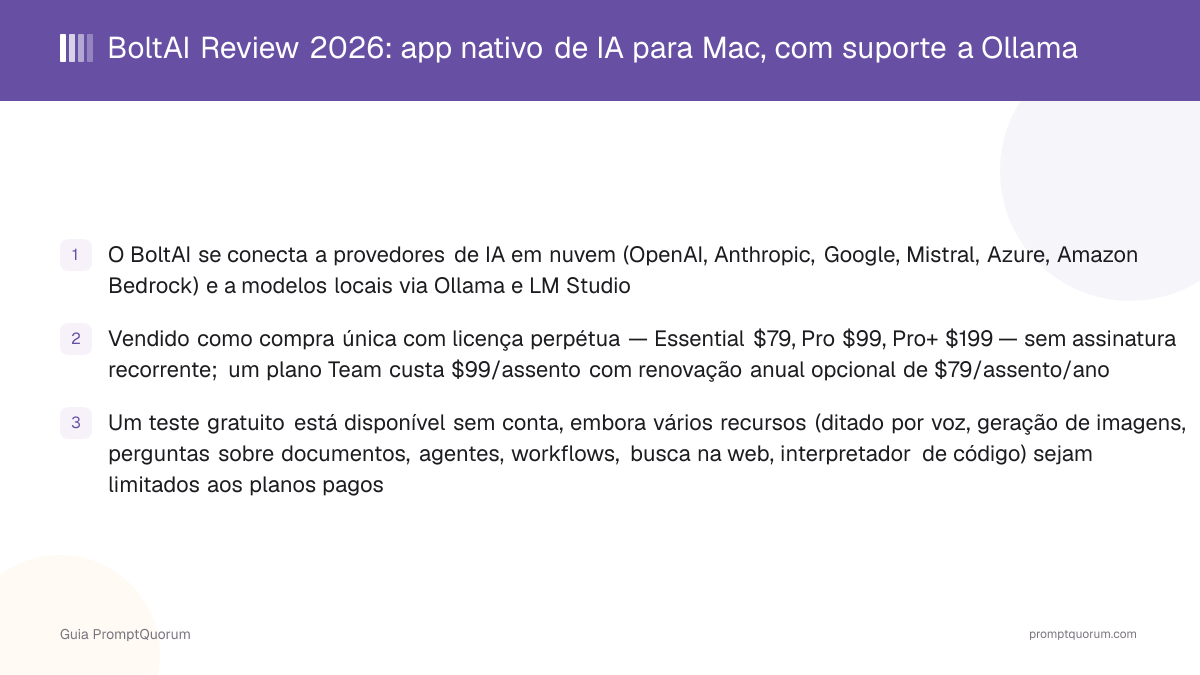 BoltAI Review 2026: app nativo de IA para Mac, com suporte a Ollama