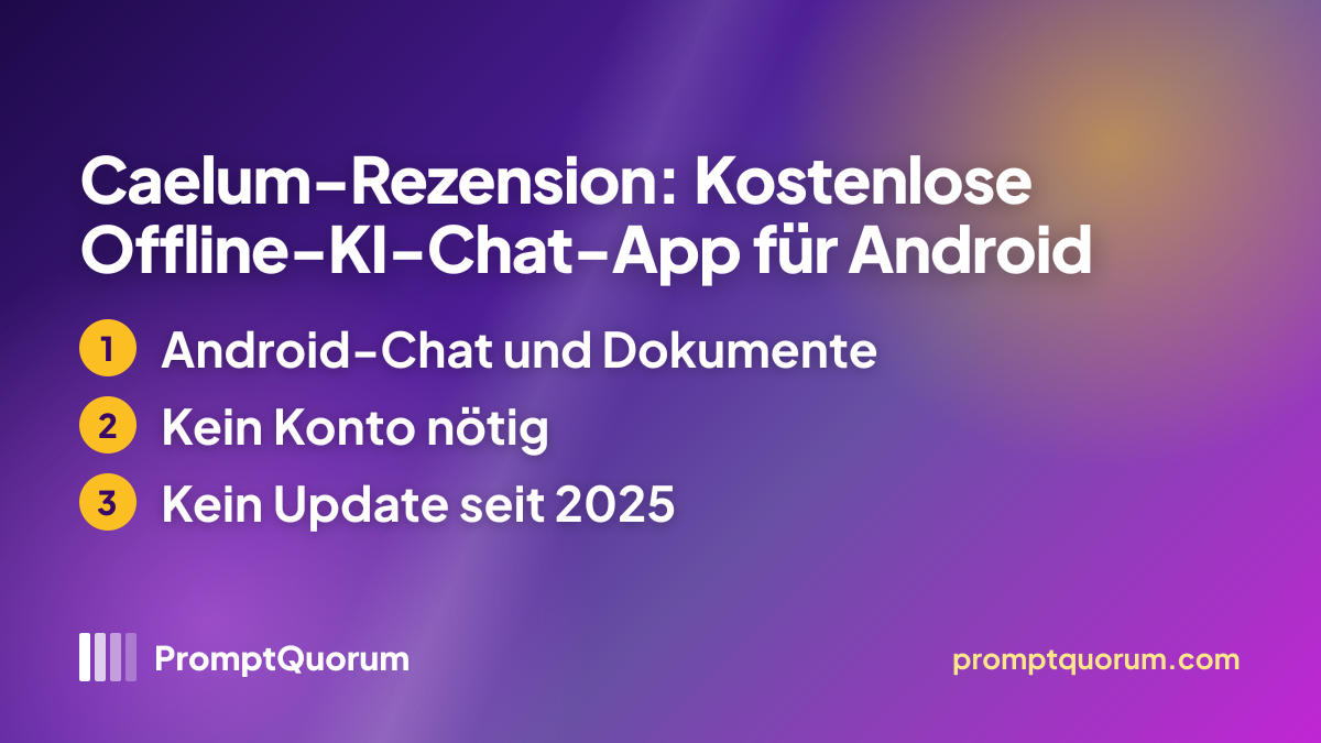 Caelum-Rezension: Kostenlose Offline-KI-Chat-App für Android