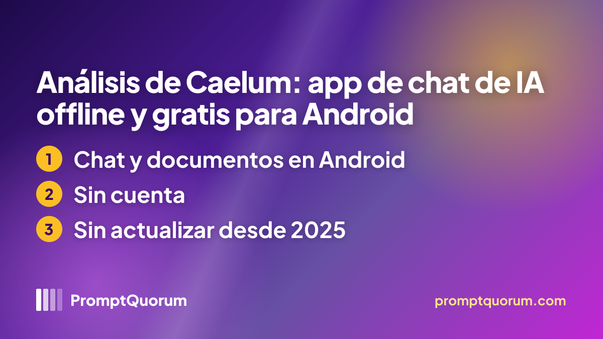 Análisis de Caelum: app de chat de IA offline y gratis para Android