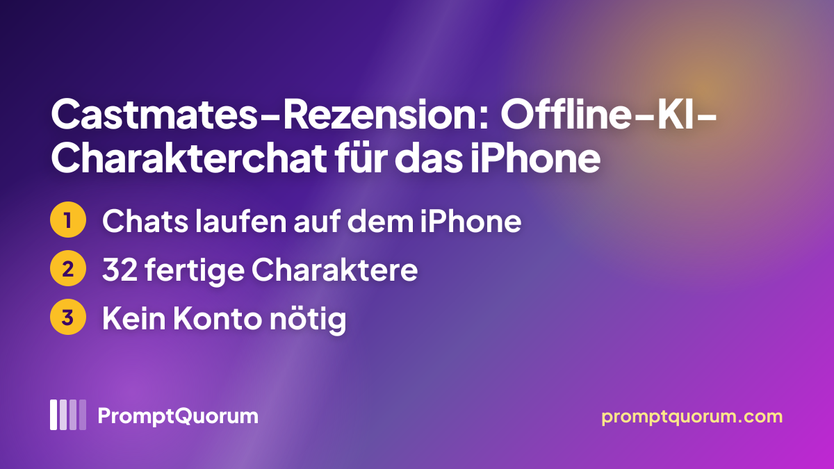 Castmates-Rezension: Offline-KI-Charakterchat für das iPhone