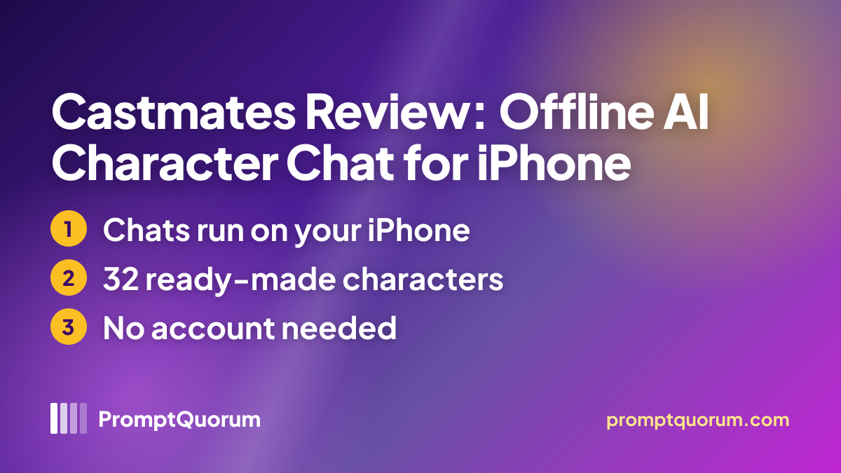 Castmates Review: Offline AI Character Chat for iPhone