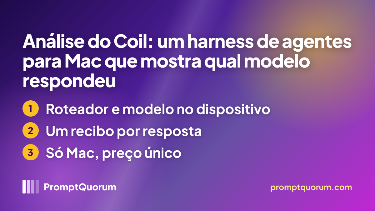 Análise do Coil: um harness de agentes para Mac que mostra qual modelo respondeu