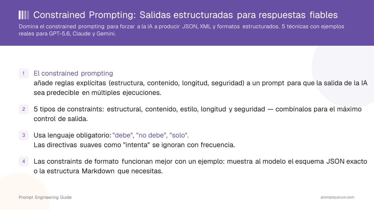 Constrained Prompting: Salidas estructuradas para respuestas fiables