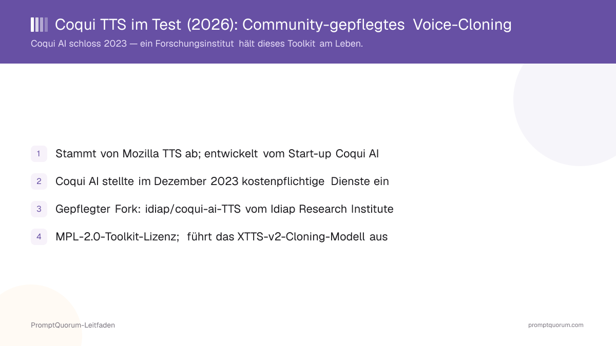 Coqui TTS im Test (2026): Das von der Community gepflegte Voice-Cloning-Toolkit