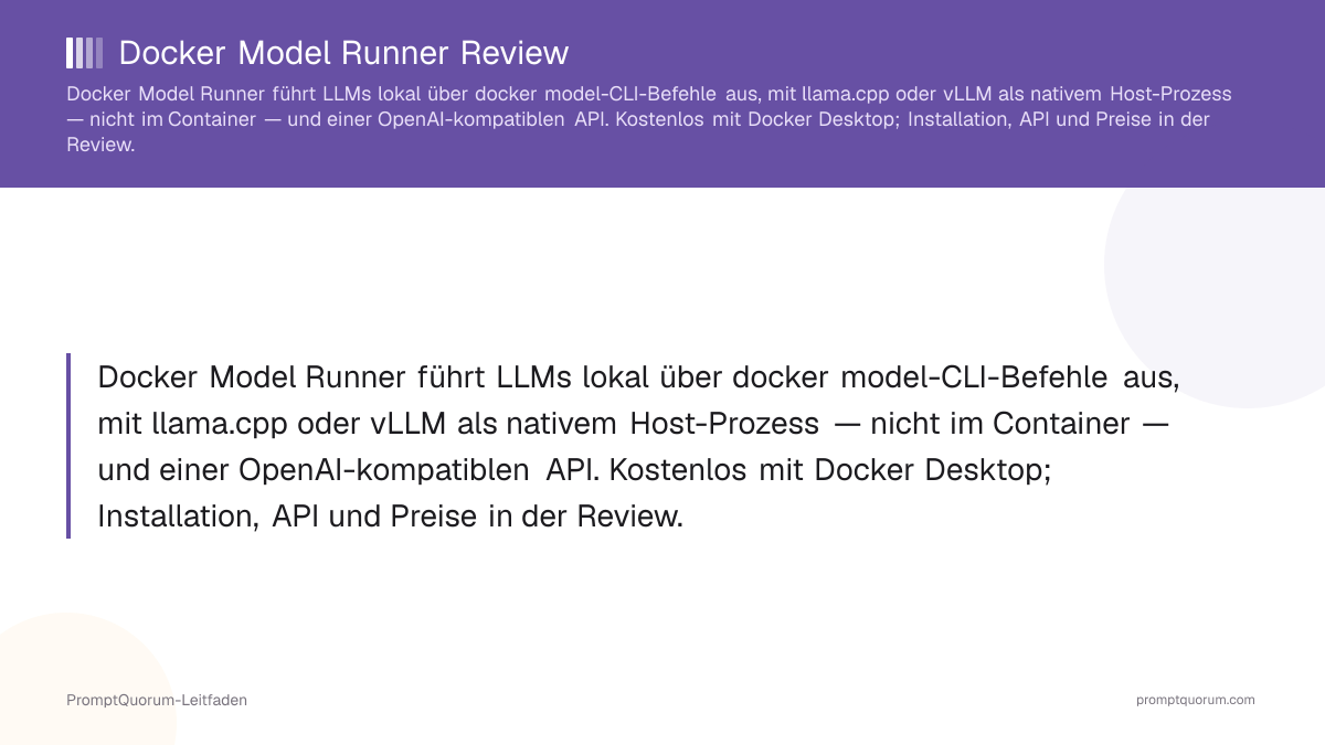 Docker Model Runner Review 2026: Lokale LLMs über die Docker-CLI