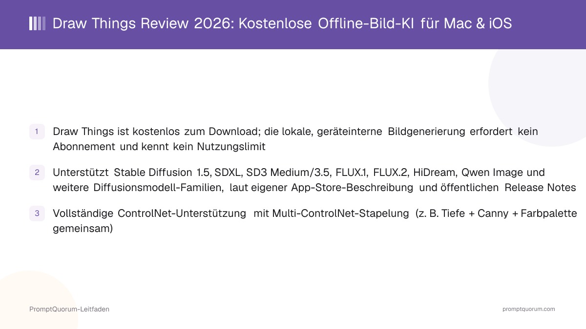 Draw Things Review 2026: Kostenlose Offline-Bild-KI für Mac & iOS