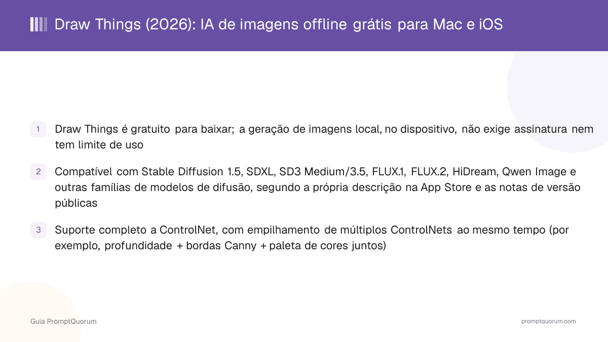 Draw Things (2026): IA de imagens offline grátis para Mac e iOS