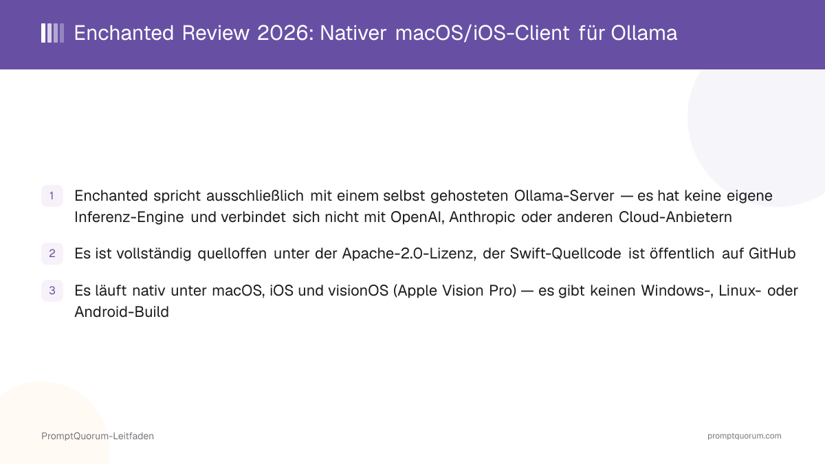 Enchanted Review 2026: Nativer macOS/iOS-Client für Ollama