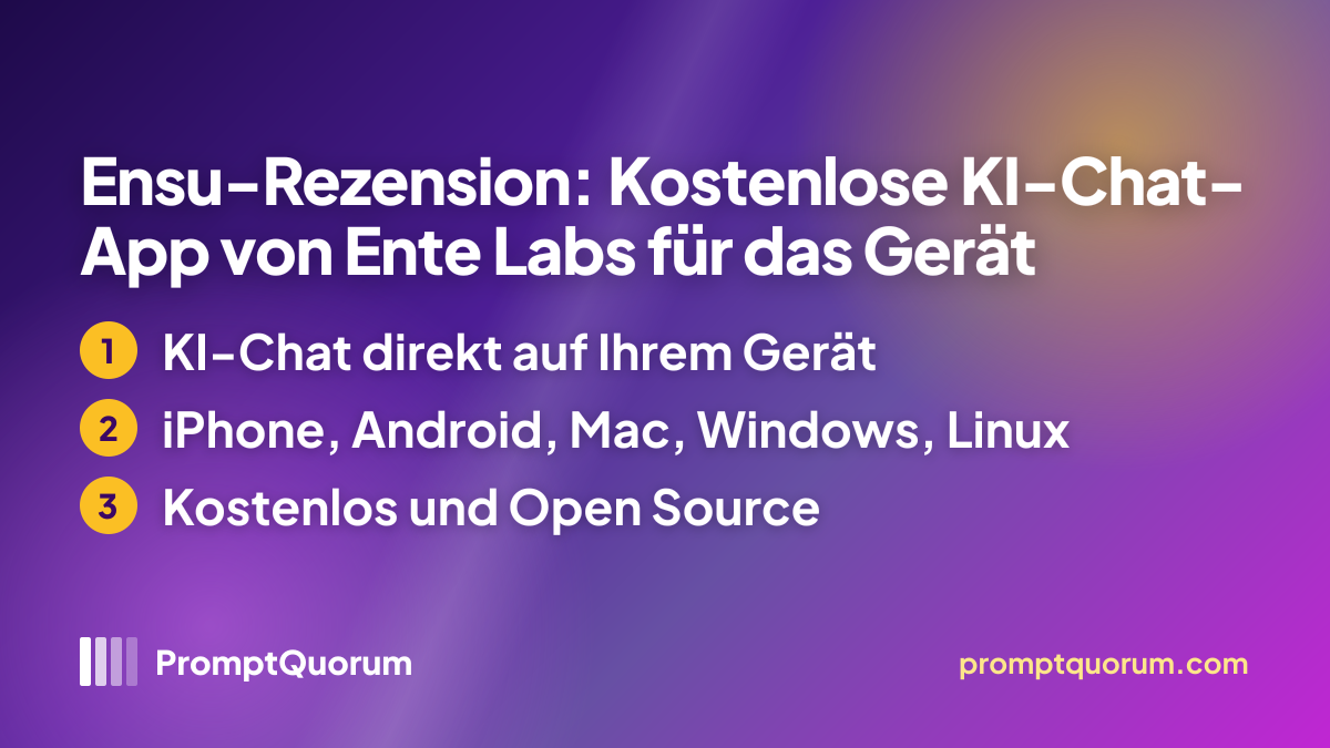 Ensu-Rezension: Kostenlose KI-Chat-App von Ente Labs für das Gerät