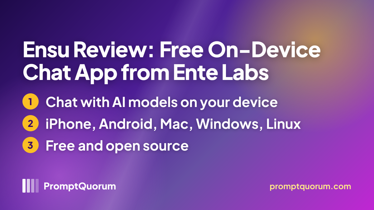 Ensu Review: Free On-Device Chat App from Ente Labs