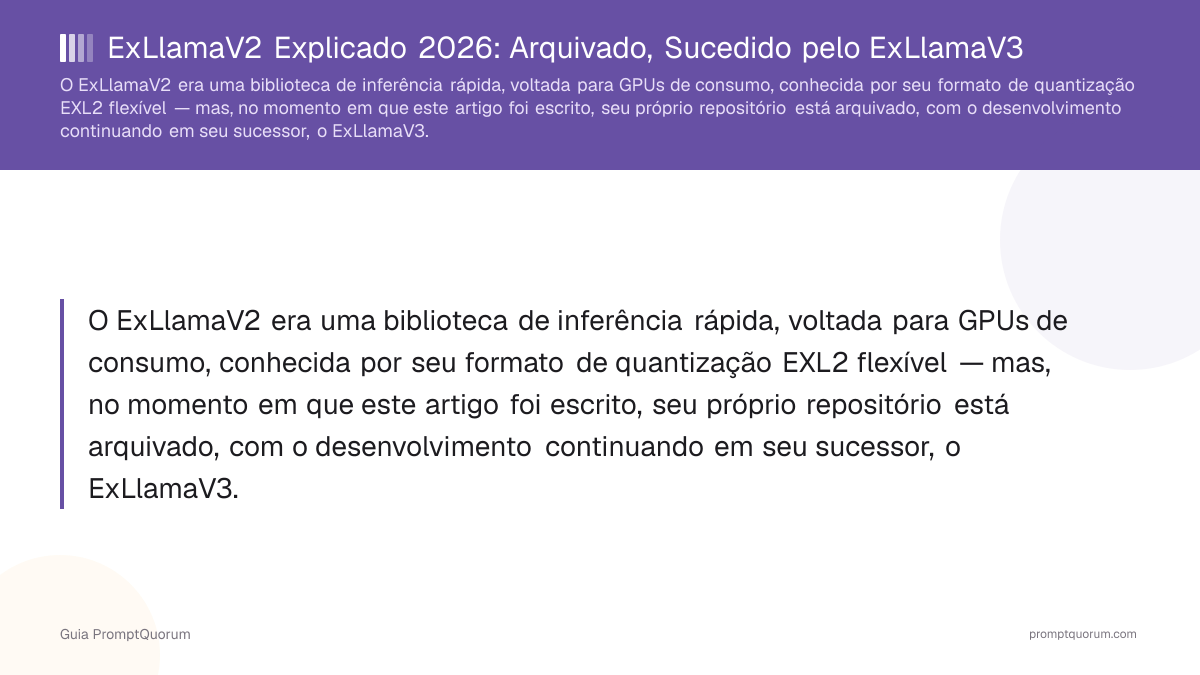 ExLlamaV2 Explicado 2026: Arquivado, Sucedido pelo ExLlamaV3