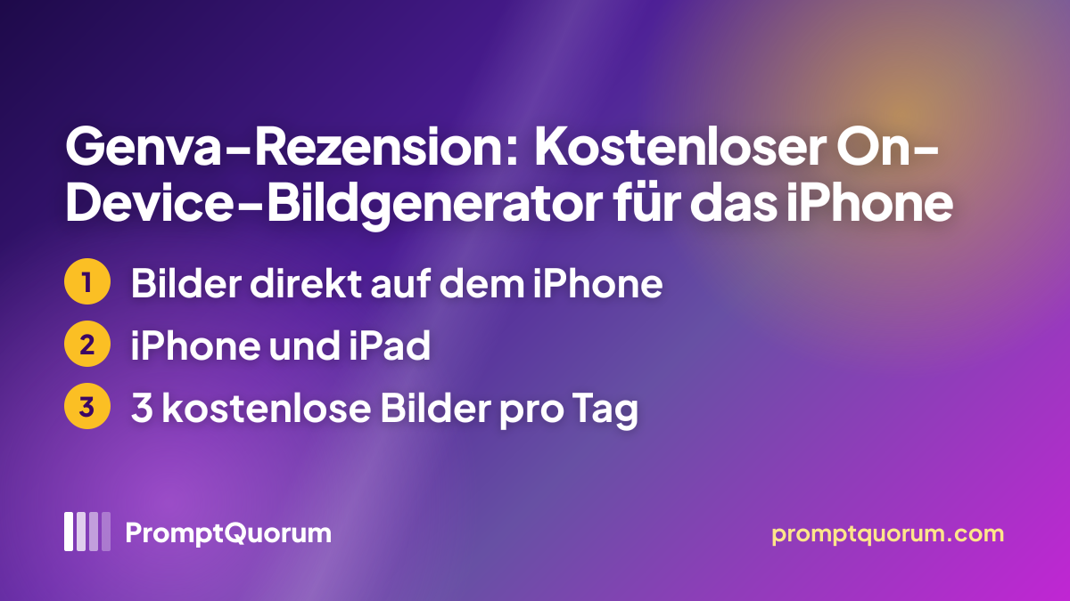 Genva-Rezension: Kostenloser On-Device-Bildgenerator für das iPhone
