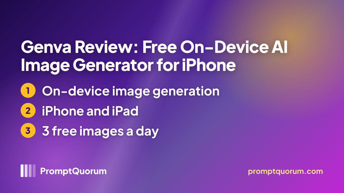 Genva Review: Free On-Device AI Image Generator for iPhone
