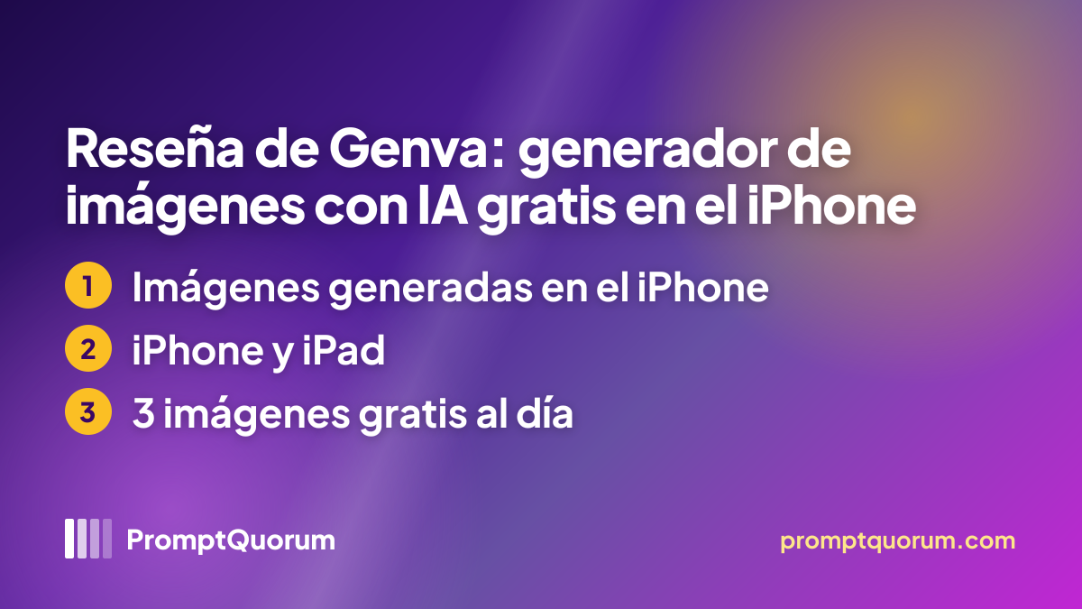 Reseña de Genva: generador de imágenes con IA gratis en el iPhone