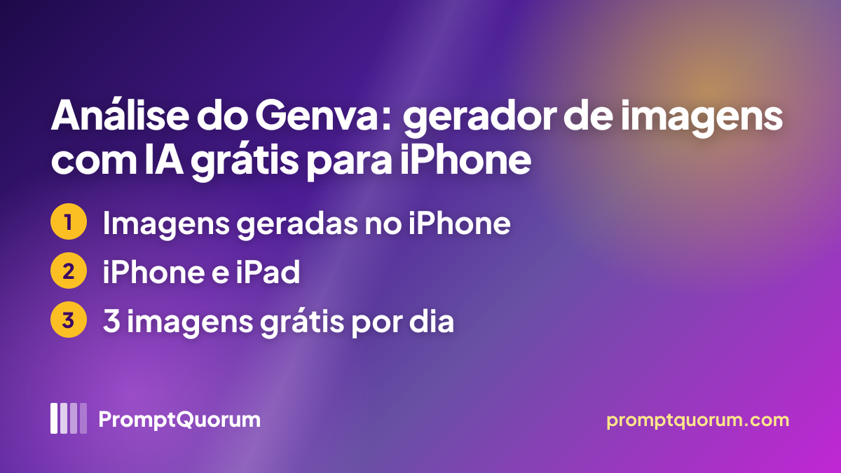 Análise do Genva: gerador de imagens com IA grátis para iPhone