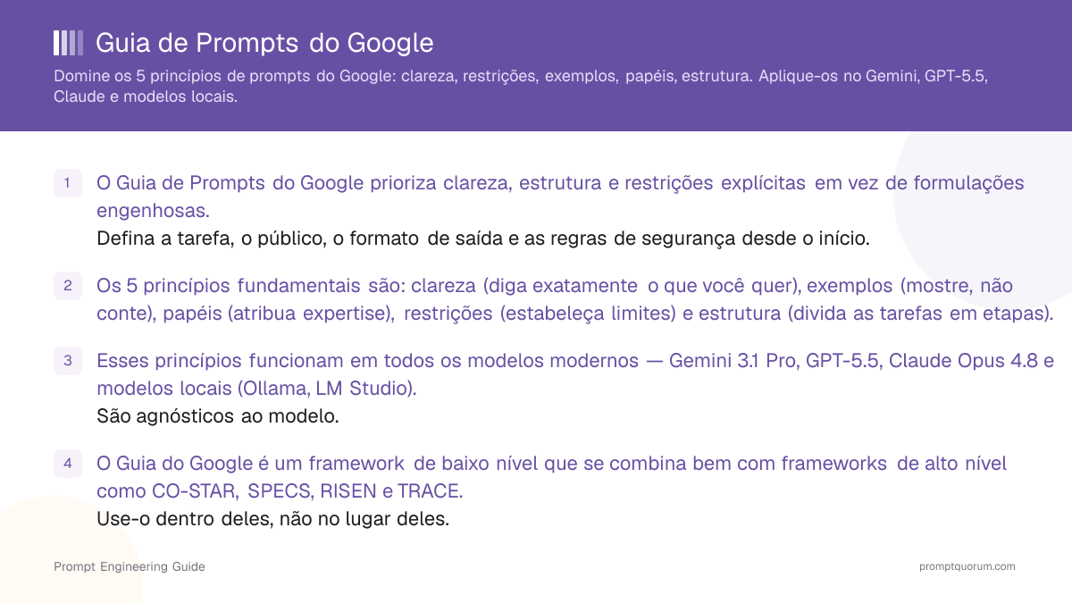 Guia de Prompts do Google