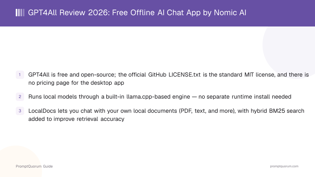 GPT4All Review: Free Offline AI Chat App by Nomic AI