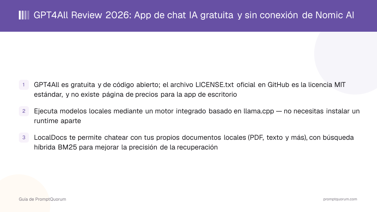 GPT4All Review 2026: App de chat IA gratuita y sin conexión de Nomic AI