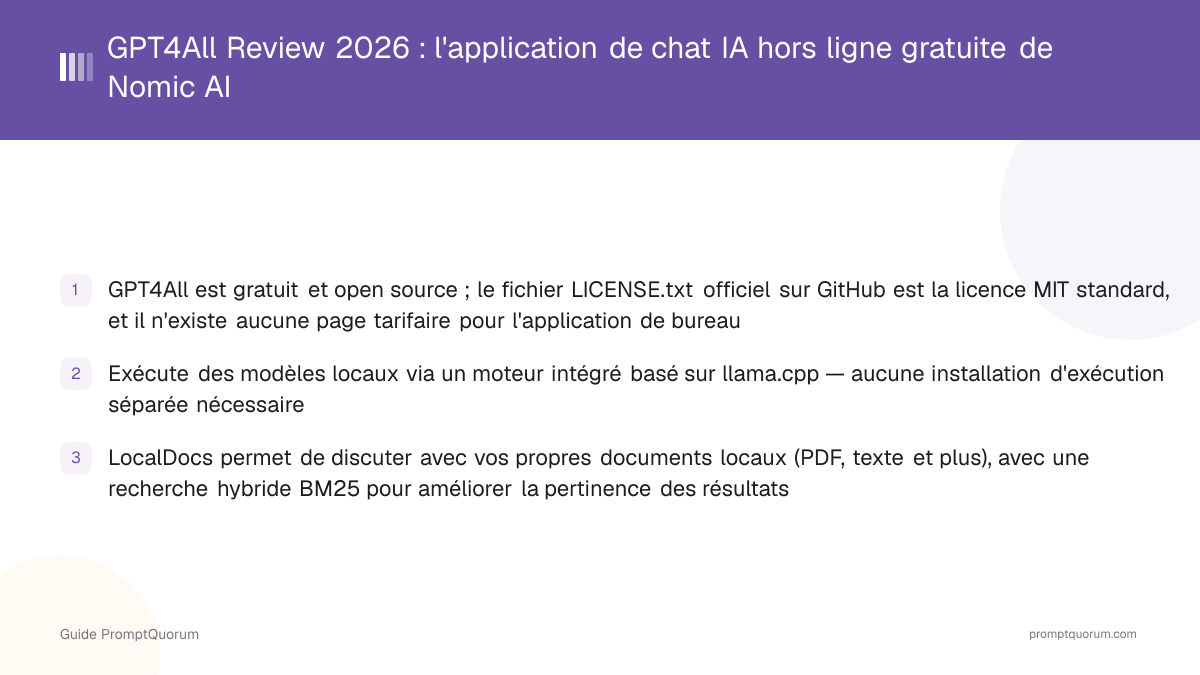 GPT4All Review 2026 : l'application de chat IA hors ligne gratuite de Nomic AI