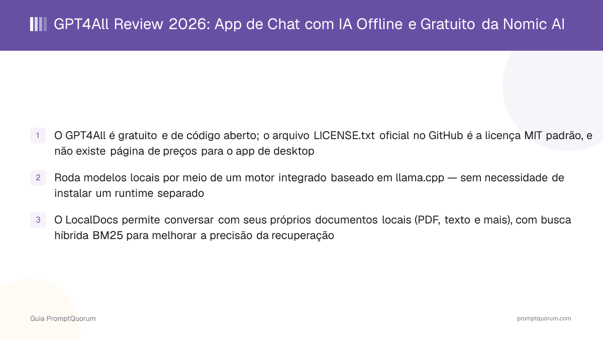 GPT4All Review 2026: App de Chat com IA Offline e Gratuito da Nomic AI