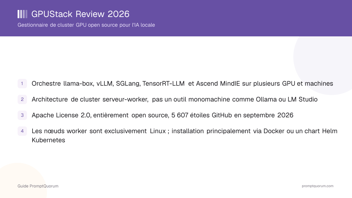 GPUStack Review 2026 : gestionnaire de cluster GPU open source pour l'IA locale