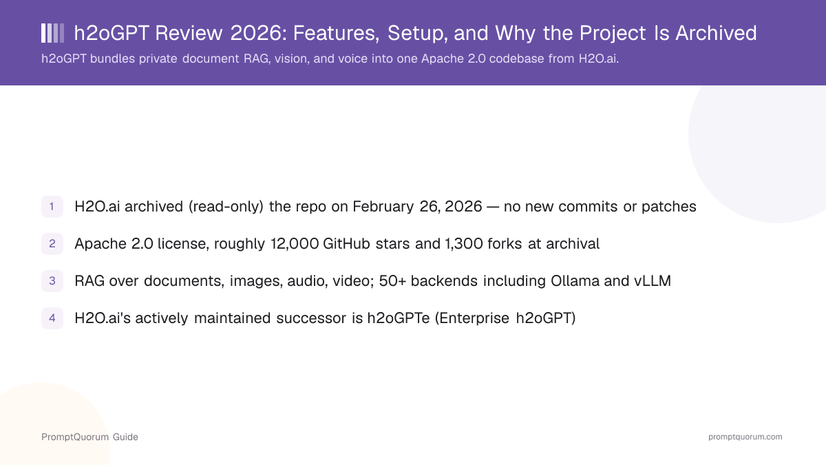 h2oGPT Review 2026: Features, Setup, and Why the Project Is Archived