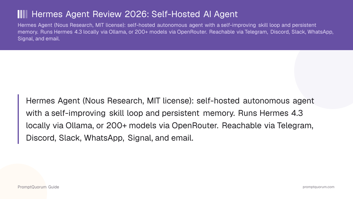 Hermes Agent Review 2026: Self-Hosted AI Agent