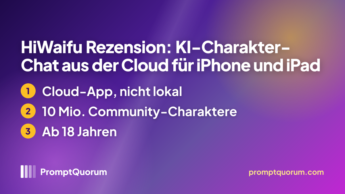 HiWaifu Rezension: KI-Charakter-Chat aus der Cloud für iPhone und iPad