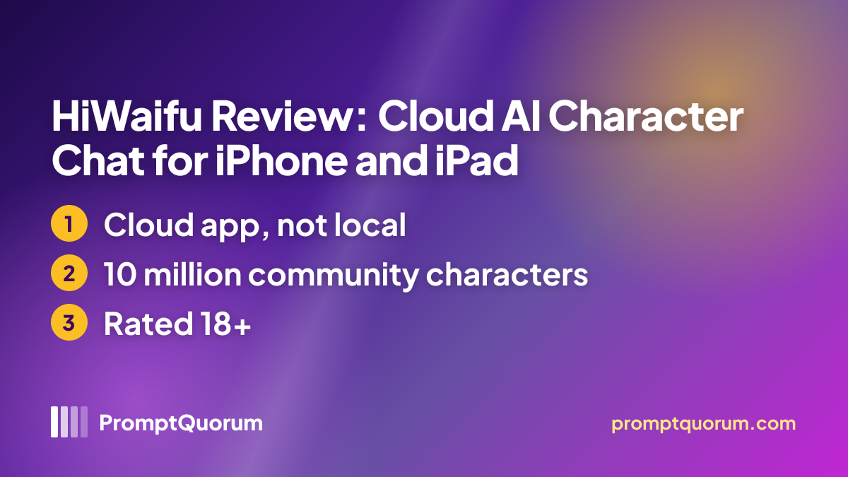 HiWaifu Review: Cloud AI Character Chat for iPhone and iPad