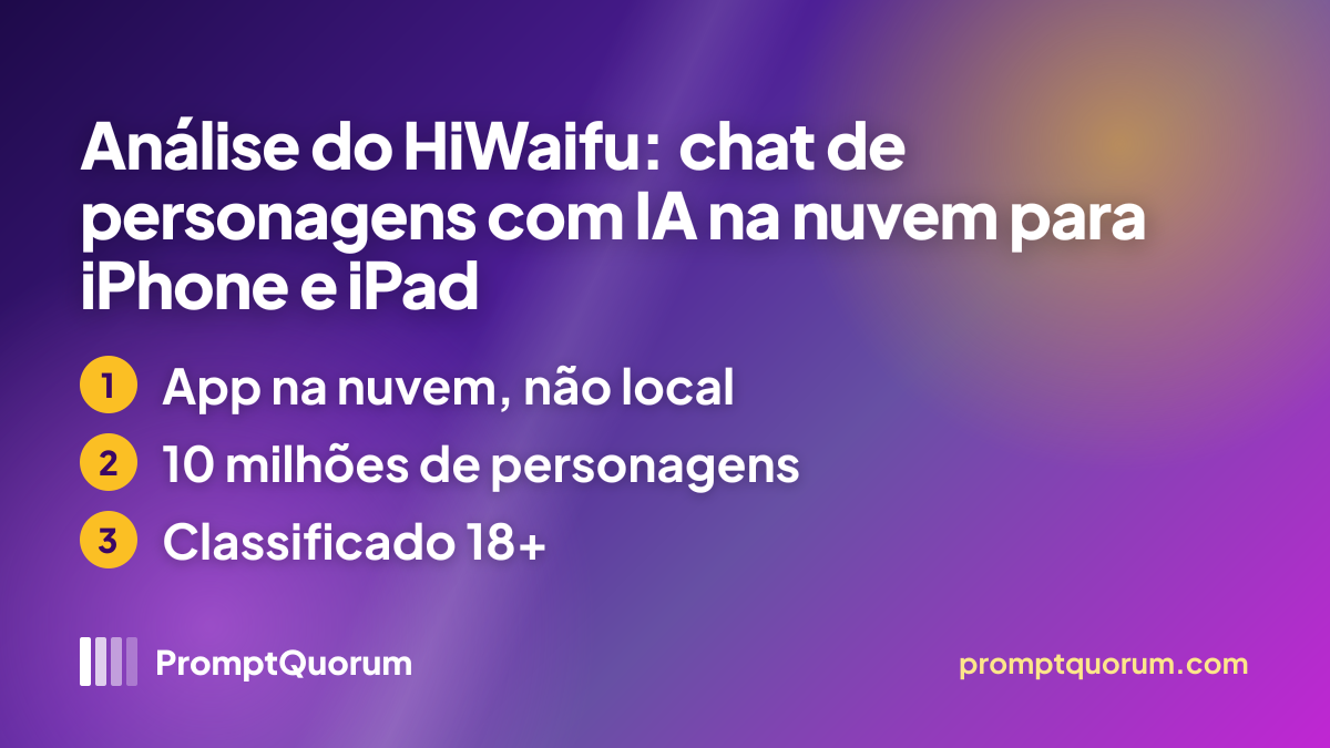 Análise do HiWaifu: chat de personagens com IA na nuvem para iPhone e iPad