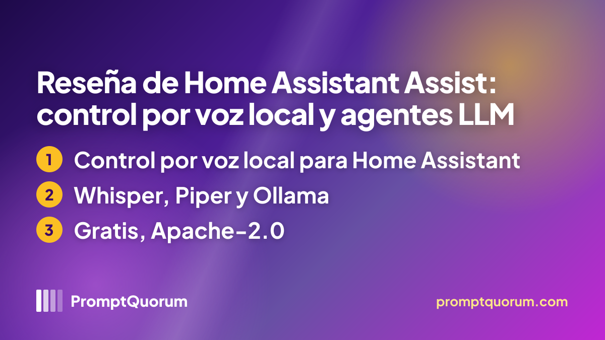 Reseña de Home Assistant Assist: control por voz local y agentes LLM