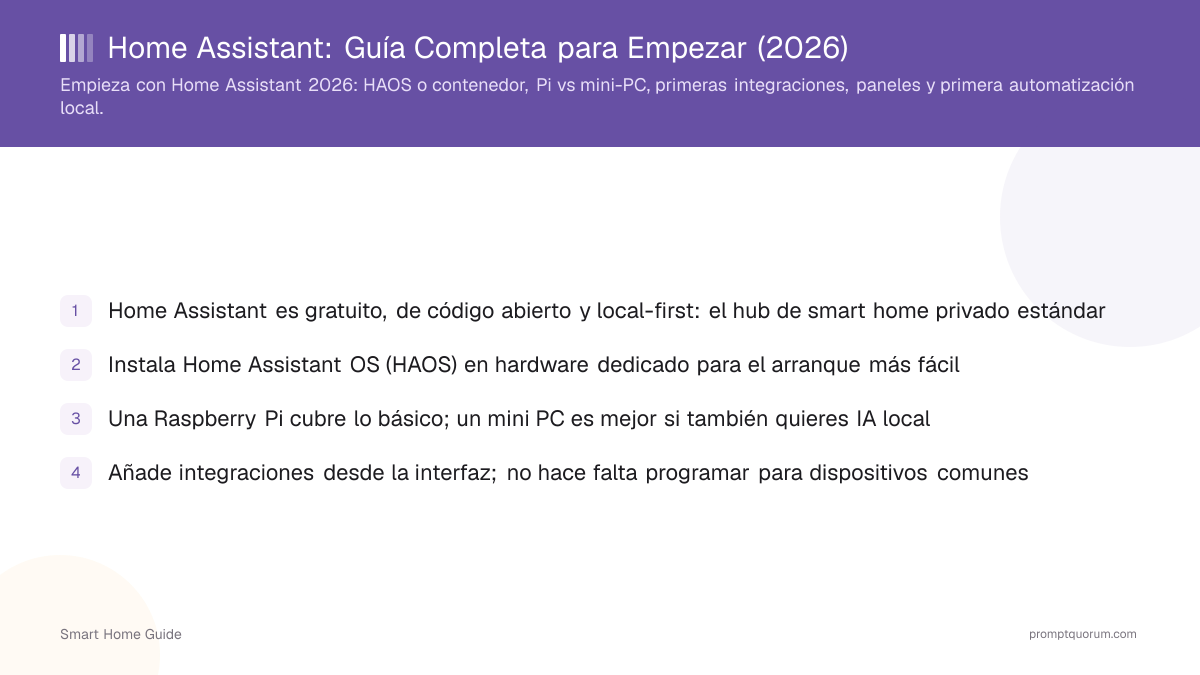 Home Assistant: Guía Completa para Empezar (2026)