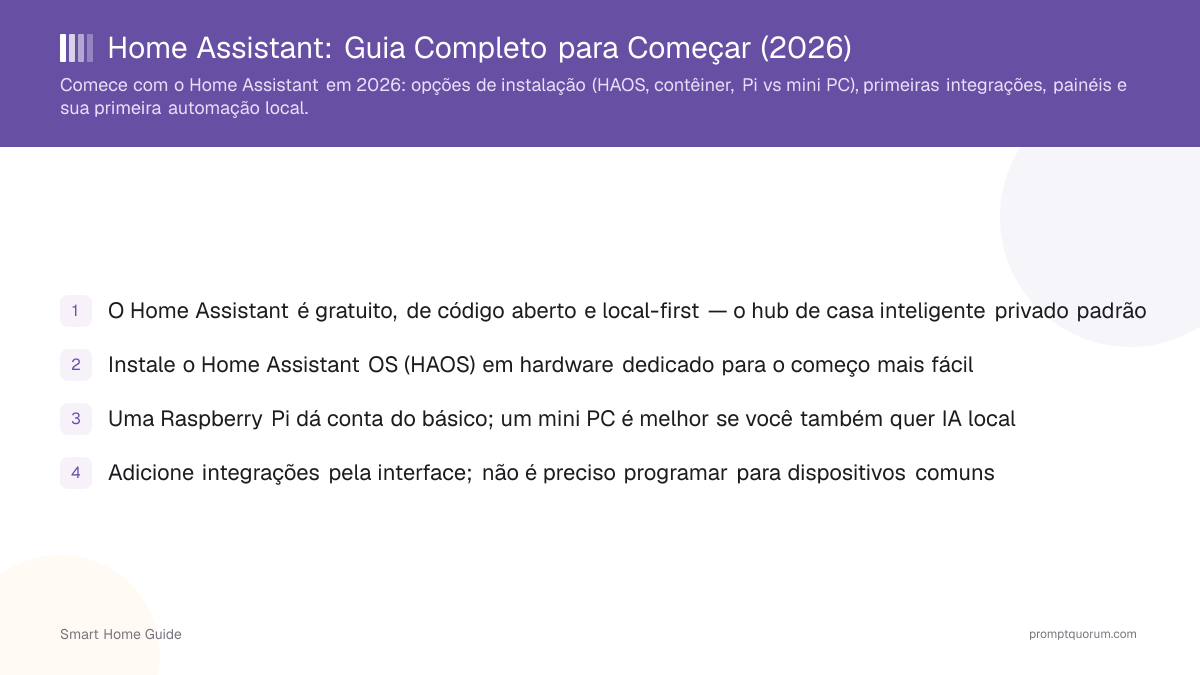 Home Assistant: Guia Completo para Começar (2026)