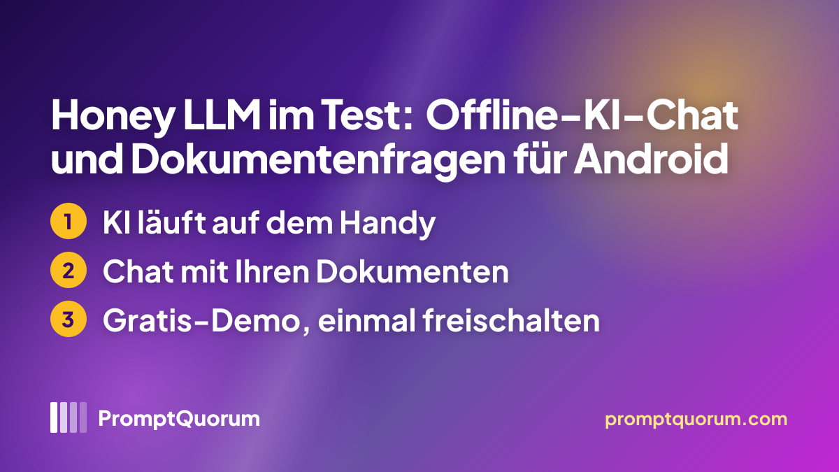 Honey LLM im Test: Offline-KI-Chat und Dokumentenfragen für Android